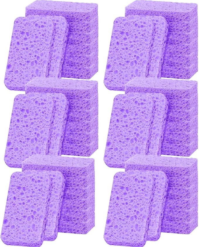 36 - Pack Non-Scratch Scrub Sponges - Sponges for Dishes and Washing Dishes, Cleaning Sponges for Kitchen Home and More（Purple）
