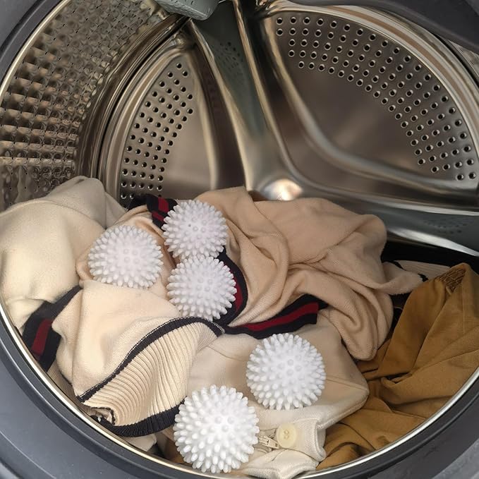 YF-ANEN Laundry Dryer Balls - 6 Pack Reusable Fabric Softener Alternative (White)
