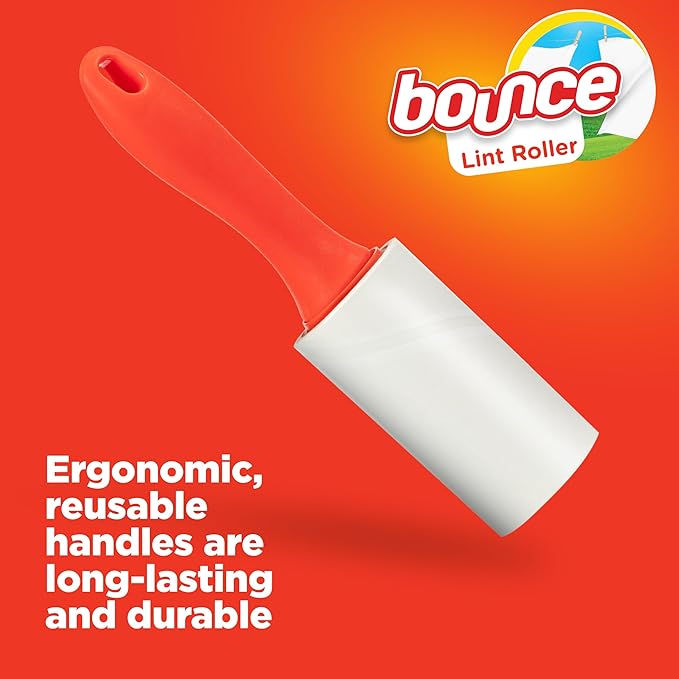 Bounce Lint Rollers to-Go, 3pc Set, Quickly Removes Lint and Debris, 240 Pre-Cut Sheets Total