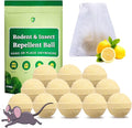 Rodent and Insect Repellent Balls, Rats and Squirrel Repellent for Indoor and Outdoor, Peppermint to Repel Rats and Mice, Mouse and Rodent Deterrent for House, Garden, 12 Packs