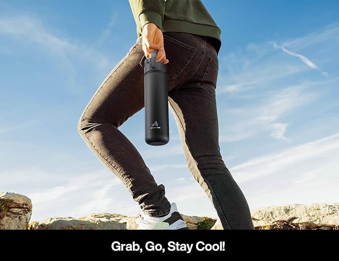 POWCAN 26 oz Insulated Water Bottle with 2-in-1 Straw and Spout Lid, Keep Cold 24H, Leak-Proof, Fits in Car Cup Holder, Stainless Steel Water Bottle for Sports, Travel, Gym, Gift, and School (Queen)