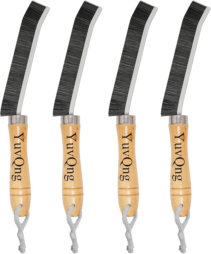 4-piece set Crevice Cleaning Brush - Multifunctional Hard Bristle Cleaning Brush for Bathroom, Kitchen, Car, Window, Faucet, Toilet & Grout - Durable Household Cleaning Tools Essentials (Black)