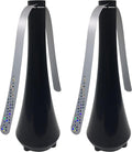 Fly Swatter for Outside/Inside Meal, Picnic, Barbeque, Events - Battery Operated Food Spinning Fan (Black Color, 2pcs)