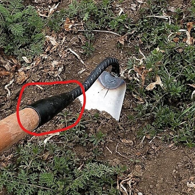 3 Pack Garden Hoe Iron Ferrule Replacement Wood Handle Sleeve Connector Welding Tube for Welded Draw Hoe Garden Tool Weeding Hollow Hoe Cultivator Stirrup Hoe with Long Handle Rake Weed Puller