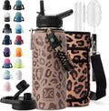 DYSANKY Insulated Water Bottle | Thickened Stainless Steel Vacuum Metal | Portable Sports Water Jug for Gym and Hiking with Straw, Carrier Bag, Handle Strap | BPA-Free 32 oz