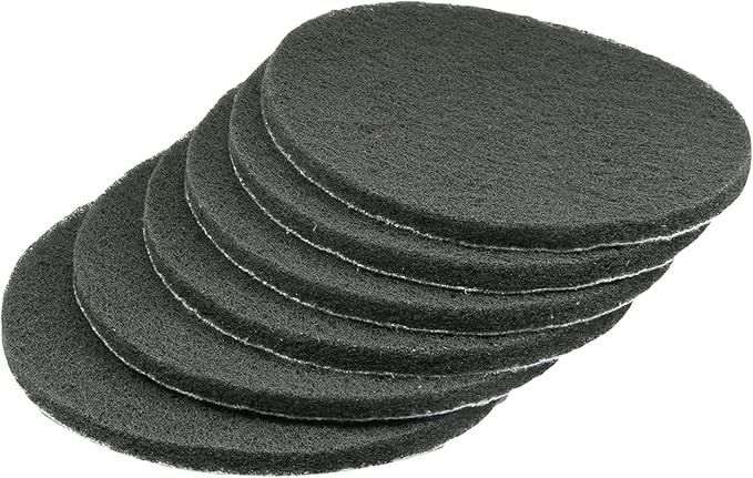 Utoolmart 7 Inch Scrubber Scouring Pads 1000 Grits Drill Scuffing Disc Hoop and Loop Surface Conditioning Disc Replacement Scrub Pads Gray 6Pcs