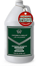 Oxford & Wells Premium Wrinkle Releaser Spray Starch - Ironing Spray, Fragrance-Free, Non-Aerosol Fabric Care - Non-Flaking, Non-Streaking, Gentle on Fabrics - Wrinkle Spray for Clothes - 128 Ounce