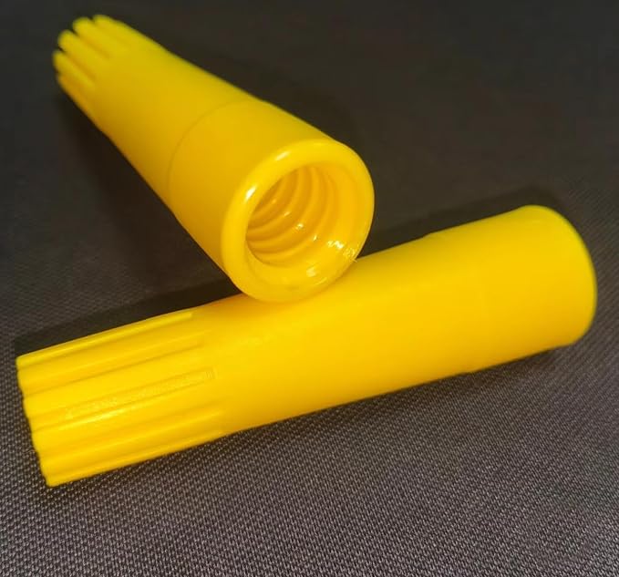 Squeegee Adapter Window Squeegee Adaptor Squeegee Pole Adapter, Changes The Threaded Tip to a Standard Friction Taper Fit, Yellow 2pc