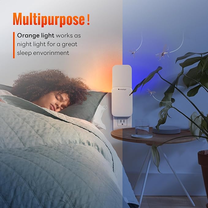 Mosalogic Fruit Fly Traps for Indoors Gnat Trap for House Indoor-600 Sqft Protection Area UV Fly Insect Trapper for Fruit Flies，Gnats，Mosquito，and Other Flying Insect Plug-in Bug Killer White 2Pack