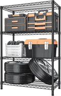 Golpart 4 Tier Heavy Duty Shelves Adjustable Storage Shelf Organizer Metal Garage Wire Shelving Unit Pantry 18" D x 36" W x 59" H,Black