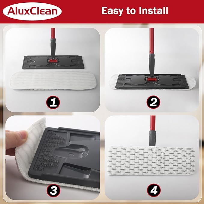 5 Pack H2PrO Flat Mop Pad Replacements Compatible with O Cedar H2PrO Flat System, New Upgrade for Deep Cleaning, Machine Washable Reusable Microfiber Durable Mop Refill for All Hard Floor