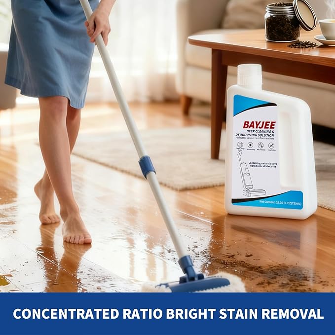 Deep Cleaning & Deodorizing Solution, 25.36FL OZ/750ML, Designed for TINECO, SHARK, MOVA, BISSELL, Compatible with all models of wet dry vacuum cleaners,long-lasting Lemon Fragrance