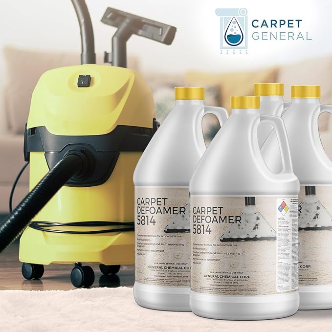 Carpet Defoamer 5814 -Foam Suppressant for Deep Rug Cleaner Machine & Floor Covering Shampooer for a Heavy-Duty Carpet Cleaner Solution, Neutral Non-Corrosive Silicone Emulsion Case