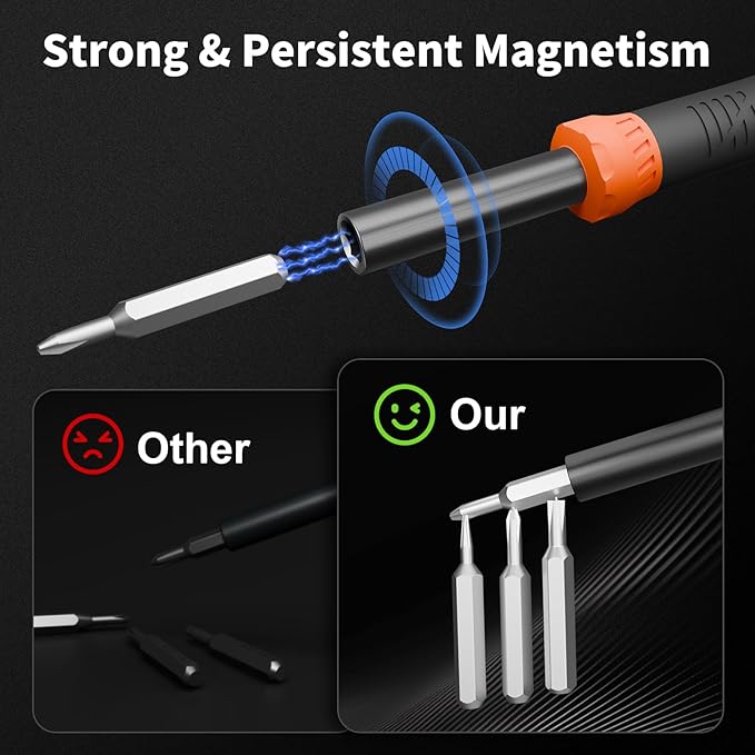 STREBITO Micro Screwdriver Set 64 in 1 Magnetic Screwdriver Set with Torx, Triwing, Pentalobe Star, Electronic Repair Tool Kit for Computer, PC, Laptop, Phone, PS5, XBOX, Switch, Eyeglasses