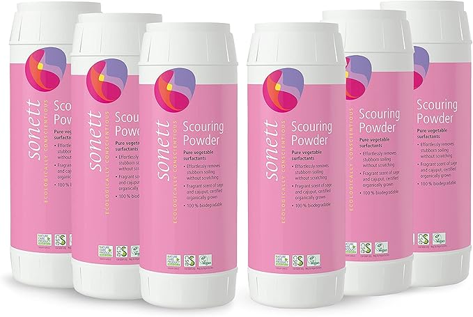 Sonett Organic Biodegradable Scouring Powder 16 fl.oz Certified Organically Grown (Pack of 6)