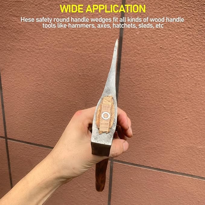 20 Pcs Safety Round Handle Wedges Axe Hand Metal Wedge Hammer Handle Steel Wedge Mauls Handle Wedge Kit for Axe Claw Hammer Sledge (0.47/0.55 Inch/0.63Inch/0.7Inch)