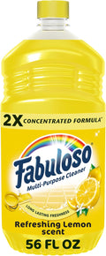Fabuloso Multi-Purpose Cleaner, 2X Concentrated Formula, Refreshing Lemon Scent, 56 oz