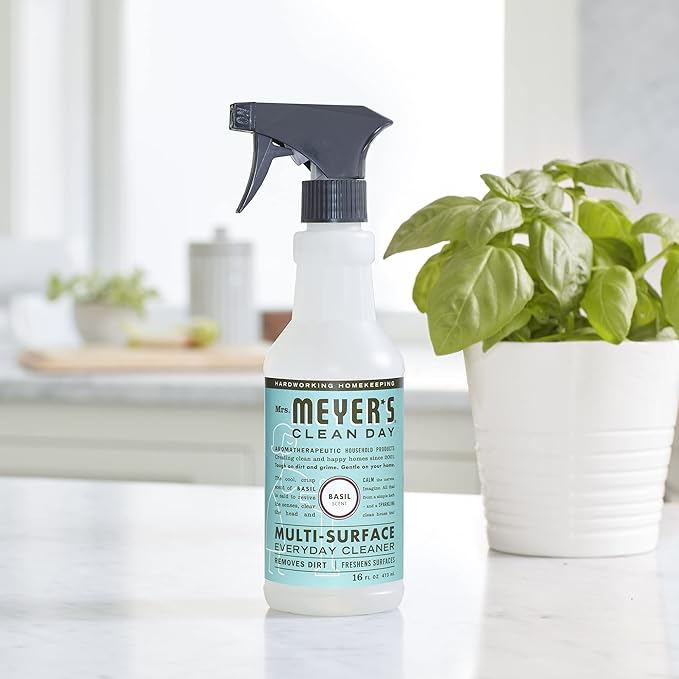 Mrs. MEYER'S CLEAN DAY All-Purpose Cleaner Spray,Basil,16 fl. oz,(Pack of 6)