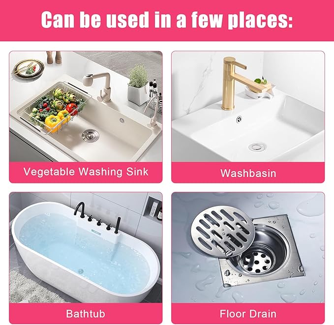 Foaming Drain Cleaner, Sink Drain Cleaner and Deodorizer, Drains Clog Remover for Bathroom Sinks, Washbasin, Tubs (2PCS)