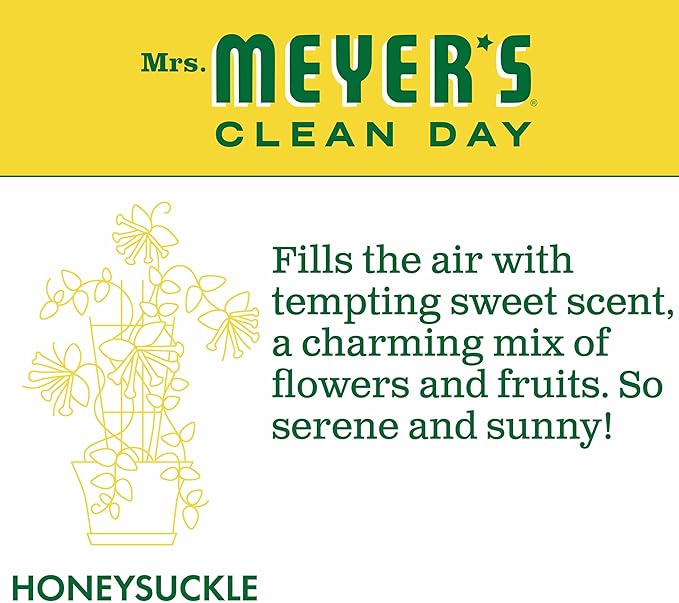 MRS. MEYER'S CLEAN DAY Laundry Detergent,Honeysuckle,64 Fluid Ounce,(Pack of 2)