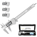 Digital Caliper, Adoric Caliper Measuring Tool 0-6" Stainless Steel Vernier Caliper Digital Micrometer with Large LCD Screen, Easy Switch from Inch Metric Fraction, 6" Caliper Tool for DIY/Household