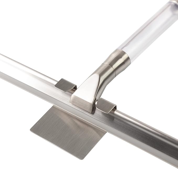 Zadro 12 Inch Wide Large Silicone Big Squeegee for Windows, Bathroom Shower Squeegee for Car Wash, Large Hanging Hook & Wall Mount Bracket (Clear, 12 in.)