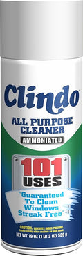 Gold Eagle CLINDO Clindo Indoor Outdoor Window Cleaner Spray Streak-Free All-Purpose Cleaner Ammoniated White 19 Ounce