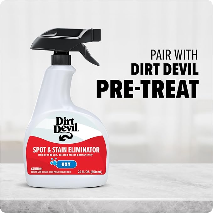 Dirt Devil Pet Portable Spot Cleaner Solution,32 oz.,Fresh Blossom Scent,Upholstery and Carpet Shampoo Solution,Eliminates Pet Messes and Odors,Pair Portable Spot Cleaners,(Pack of 2)
