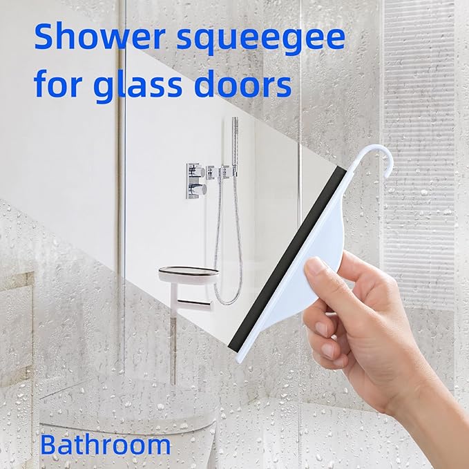 2 Packs Small Shower Squeegee for Glass Doors,Squeegee for Shower Glass,mini Bathroom Squeegee for Window