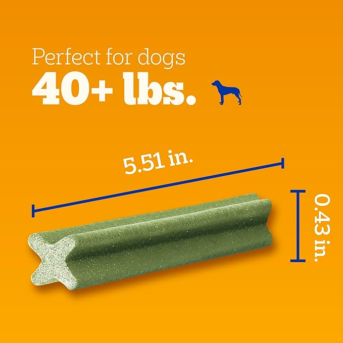 Pedigree Dentastix Large Breed Dog Treats, Fresh Flavor, 1.87 lb. Bag (36 Treats)