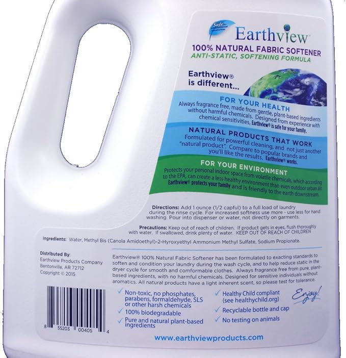 Fabric Softener, Fragrance Free, 2 pk/ 50 oz, Super Softening- Designed for Environmental Sensitivities (MCS, EI, MI)