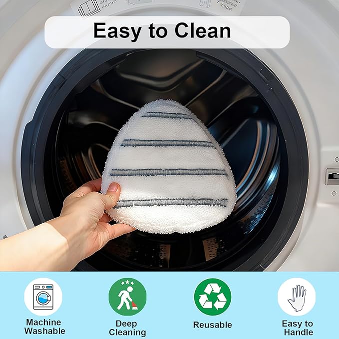 4 Pack Microfiber Flat Mop Head Refills for O-Cedar EasyWring & RinseClean Systems, Easy to Clean Corners, Ceilings, Walls