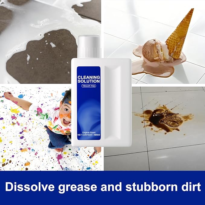 Floor Cleaning Solution Original Scent Compatible with Dreame Cleaning Solution, Residue & Streak Free, Suitable for All Robot Vacuum Cleaners and Wireless Wet Dry Dual-Use Vacuum Cleaners
