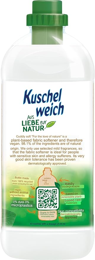 Love to Nature Fabric Softener - Pear Blossom & Oat Milk - 3x1L (101.44 oz) - Made in Germany