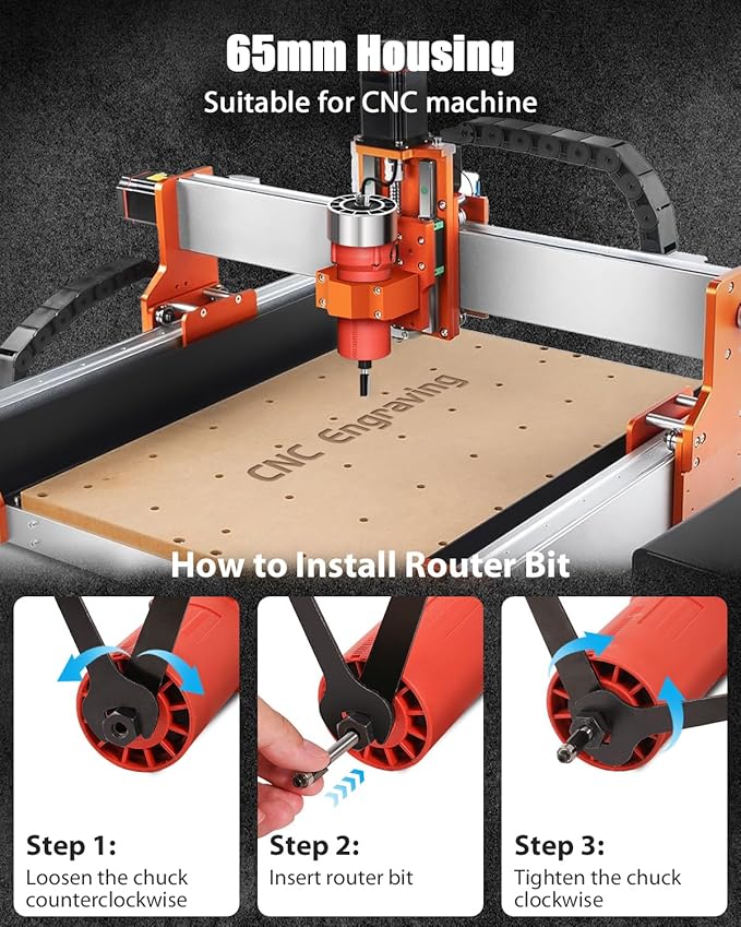 AVID POWER 630W 5.3 Amp Wood Router Tool with Fixed Base Compact Router for Woodworking, 35,000 RPM, 1/4” collet & 5 Trim Bits, Straight & Roller Guide, 2 Wrenches and Carbon Brushes