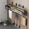 kitchen utensil hanger, wall mounted rail with hooks, waterproof for utensils, easy installation without drilling (27.56 inches, Cups, 2)