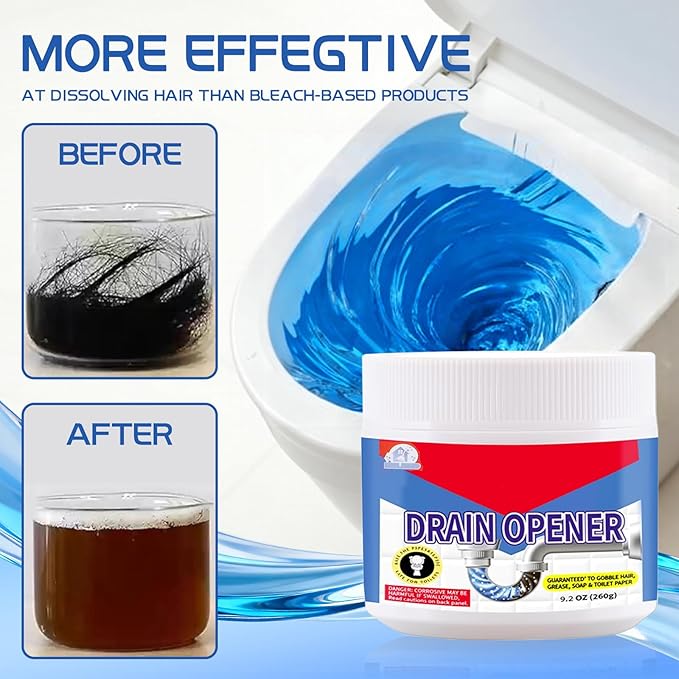 BELL BIRDCrystal Lye Drain Opener,Pipeline Dredging Agent, Lye Sodium Hydroxide-Powerful Unclogging Action for Household Use,Bathroom & Kitchen -520G