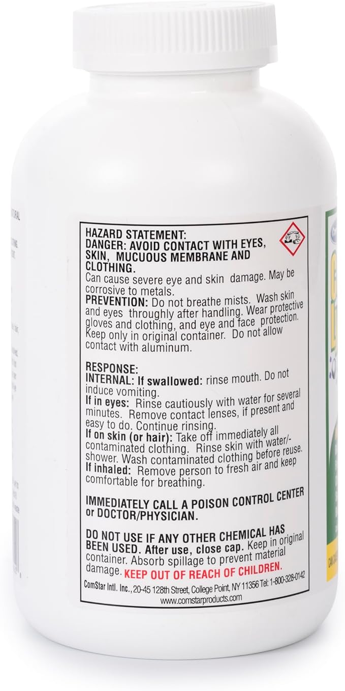 ComStar Commercial Lye | Sodium Hydroxide Beads with Natural Blue Dye | Eco-Friendly, Industrial Strength, Biodegradable Drain Opener | Static-Free, Unique Beads for Soap Making | 2 lb. (30-620).
