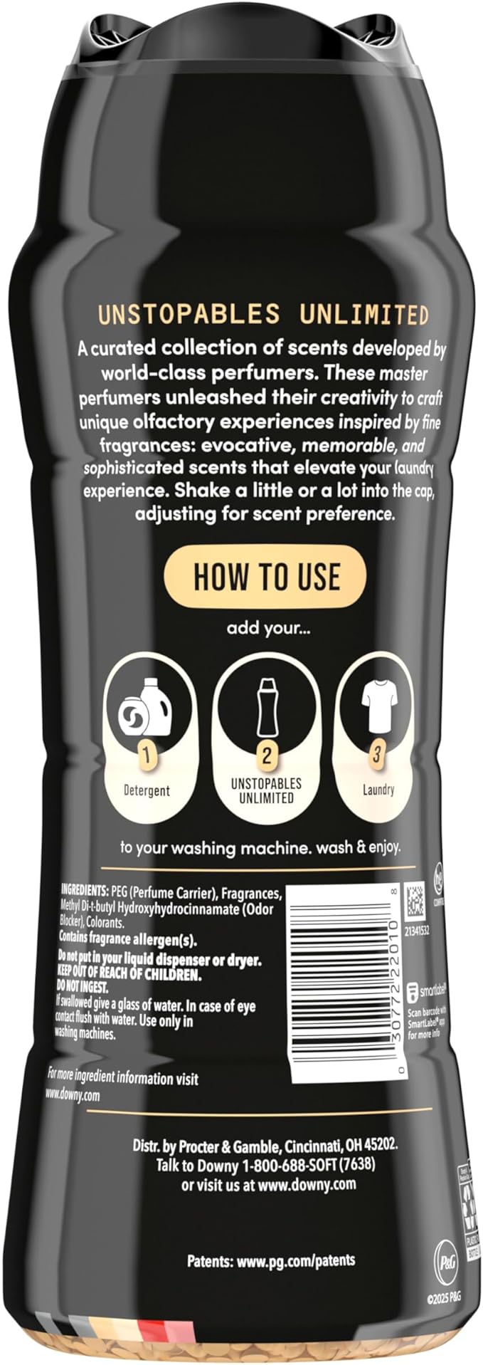 Downy Unstopables Unlimited Collection In-Wash Laundry Scent Booster Beads, No. 06, Fine Fragrance, Long-Lasting Fresh Scent Beads, 21.1 oz