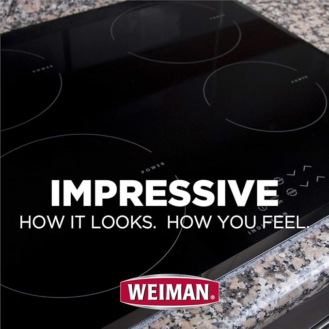 Weiman Glass Cook Top Cleaner and Polish - 10 Ounce [6 Pack] Heavy Duty No Scratch Glass Ceramic Safe Non-Abrasive Stovetop Cooktop Cleaner