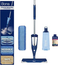 Bona Hardwood Floor Premium Spray Mop - Includes Wood Floor Cleaning Concentrate and Machine Washable Microfiber Cleaning Pad - Dual Zone Cleaning Design for Faster Cleanup
