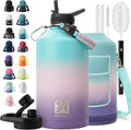 DYSANKY 1 Gallon Water Bottle Insulated | Thickened Stainless Steel Vacuum Metal Water Jug | Portable Sports Large for Gym and Hiking with Straw, Carrier Bag, Handle Strap | BPA-Free 128 oz