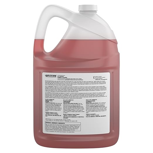 Spitfire CBD540045 Professional All Purpose Liquid Power Cleaner, Heavy Duty Degreaser Removes Resin, Paint, Oil, Ink, Gum, Pine Scent, Ready-to-Use Refill, 1-Gallon