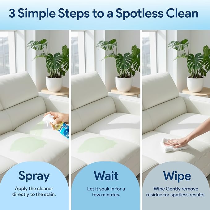 stain remover spray – Spot Cleaner for Carpet, Upholstery, Rugs & Fabric | Pet Stain & Odor Remover | Just Add Water Starter Kit with Refillable Bottle & Concentrated Pod 33 fl oz