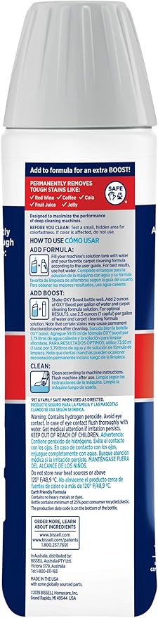 Bissell Oxy Boost Carpet Cleaning Formula Enhancer 16 fl oz (Pack of 2)