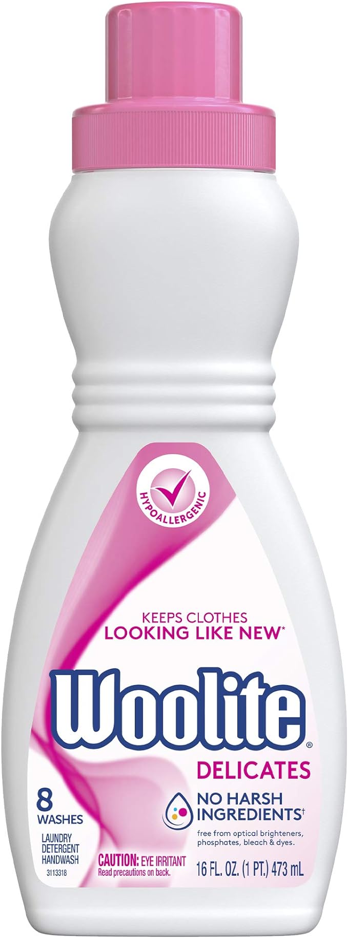 Woolite Delicates Liquid Laundry Detergent for Machine and Hand Wash – Gentle Care for Silk, Wool & Fine Fabrics, 16oz
