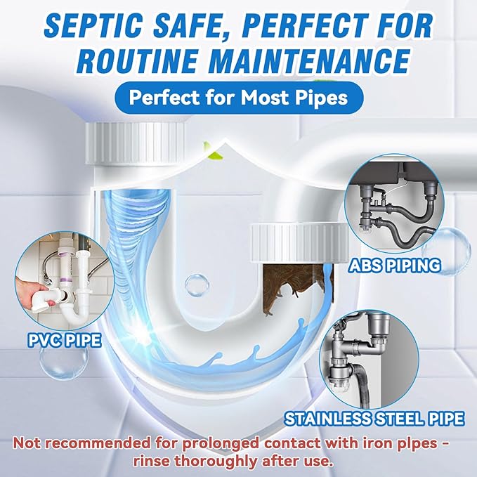 Powerful Pipeline Dredging Agent, 260ml Drain Clog Cleaner for Shower, Sink, Toilet, Tub Drains, Drain Cleaner Cleaner Hair, Grease, Soap Scum, Blockages for Kitchen & Bathroom