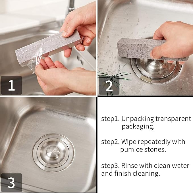 Chinco 30 Packs Pumice Stone for Cleaning, Scouring Pad Removing Stain Grime Without Leaving Scratches for Kitchen Oven Stove Home Bathroom Toilet Pool House Cleaning Supplies