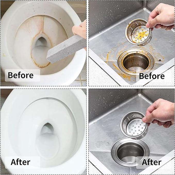 25 Pieces Pumice Stone Toilet Bowl Cleaner, Pumice Scouring Stick Remove Hard Water Ring in Toilet, Pumice Stones for Cleaning, Household, Bath, Kitchen, Pool (5.9 x 1.4 x 0.9 Inches)