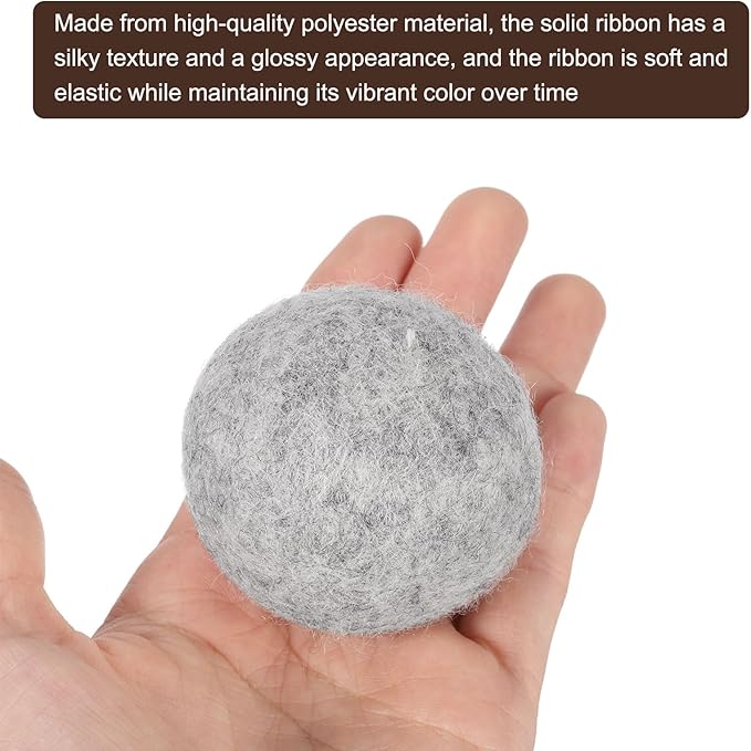 uxcell 4 Pcs Wool Dryer Balls, 2 Inches Wool Laundry Dryer Balls for Reducing Clothing Static and Wrinkles, Light Grey